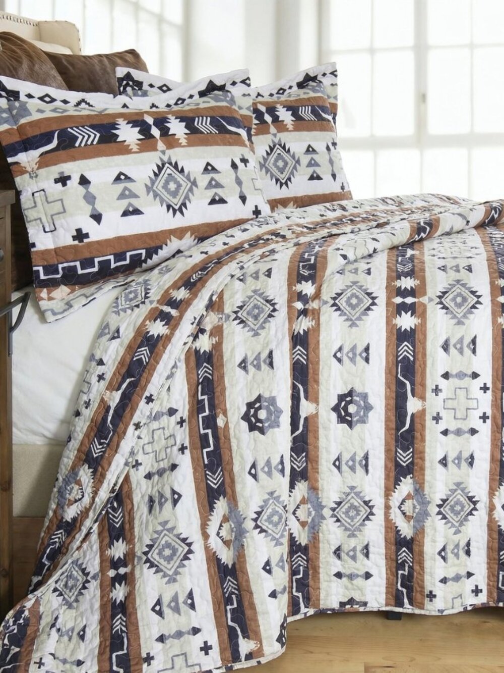 Inc. Wrangler Limestone Butte Western Microfiber Quilt Set, Queen
